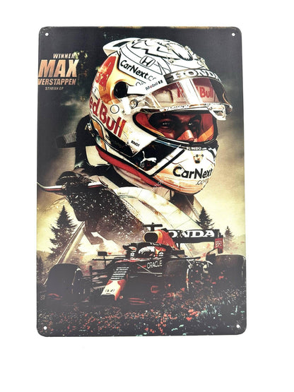 Metalen Wandbord - Max Verstappen - Winner - Honda