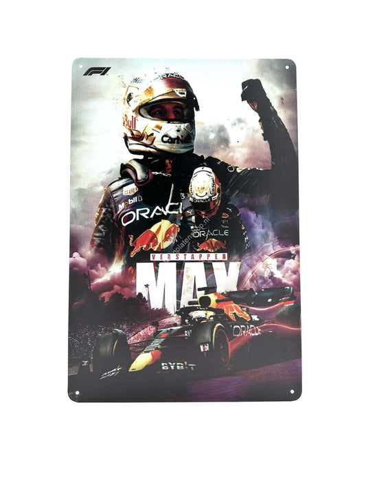 Metalen Wandbord - Max Verstappen - Juichend - Vuist