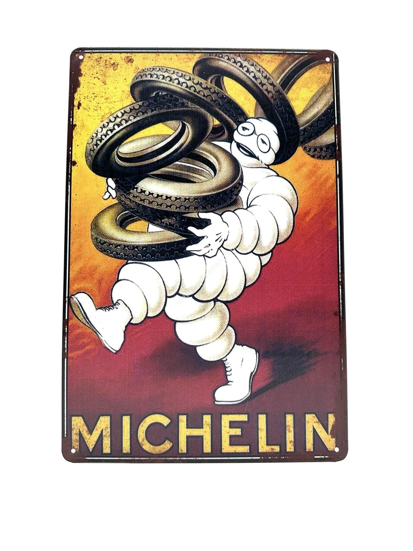 Metalen Wandbord - Michelin - Banden - Figuur