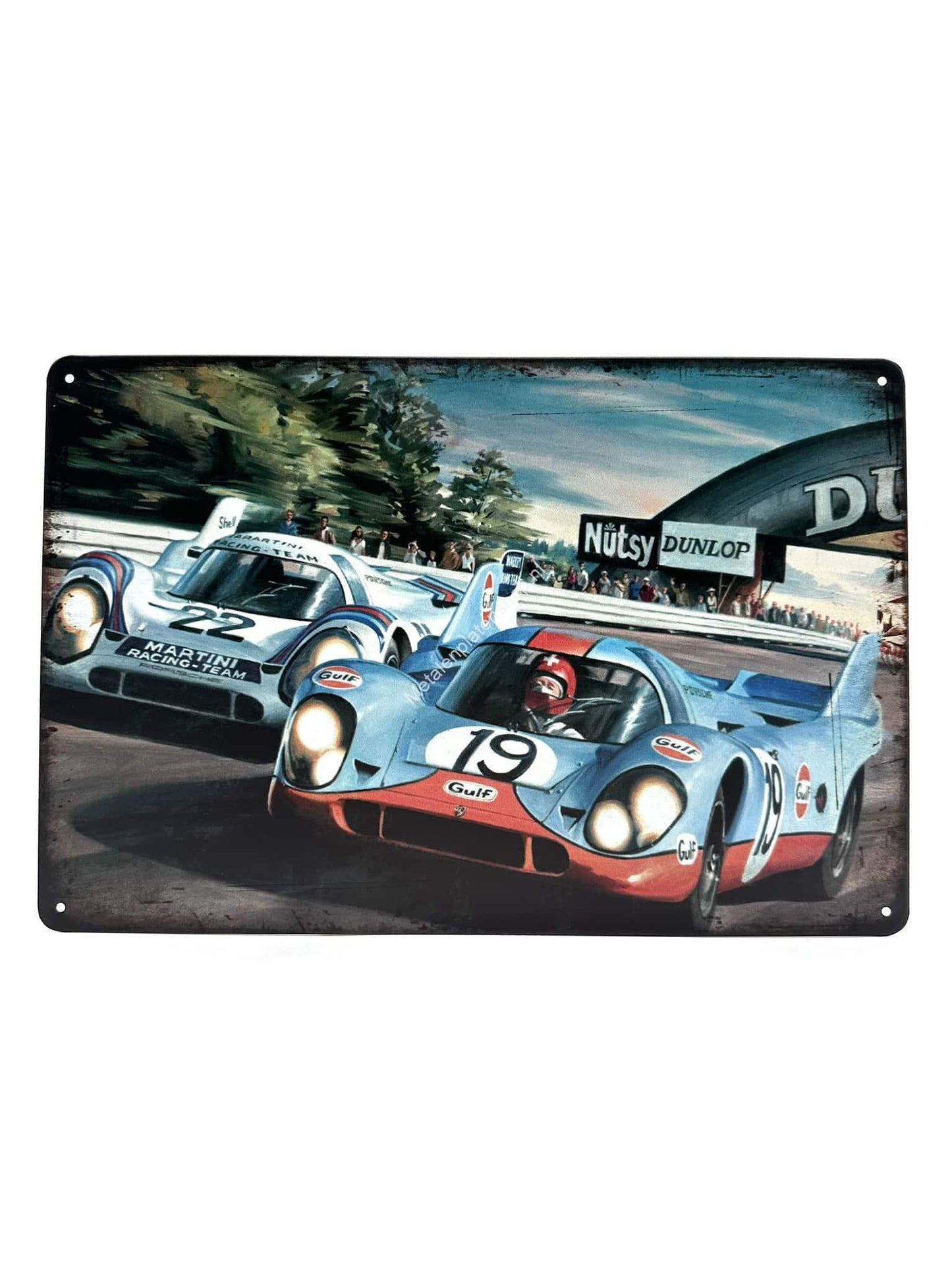 Metalen Wandbord - Le Mans - Racewagens - 22/19