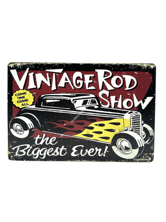 Metalen Wandbord - Vintage Rod Show - The Biggest Event