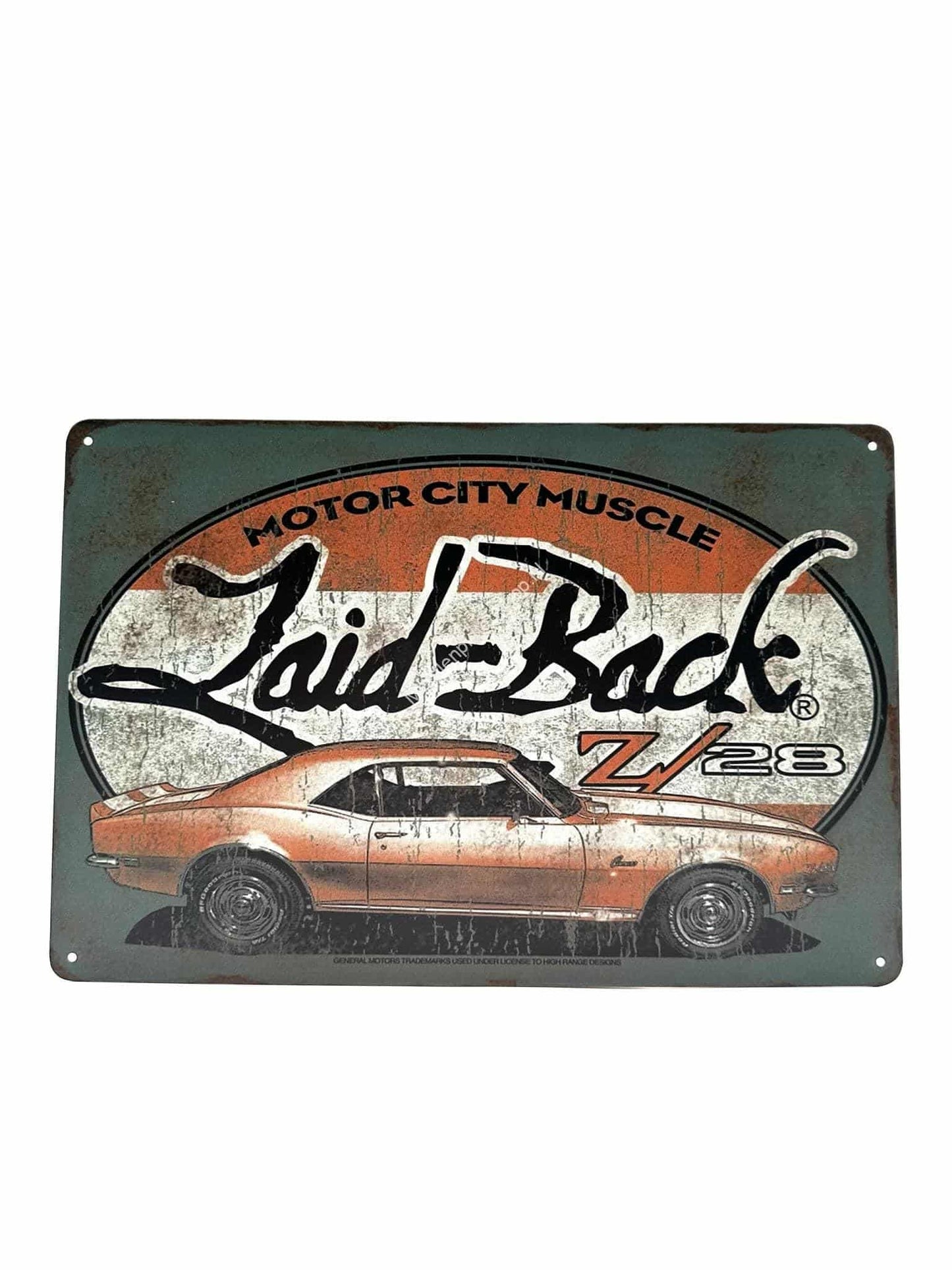 Metalen Wandbord - Motor City Muscle - Laid-Back - Z/28