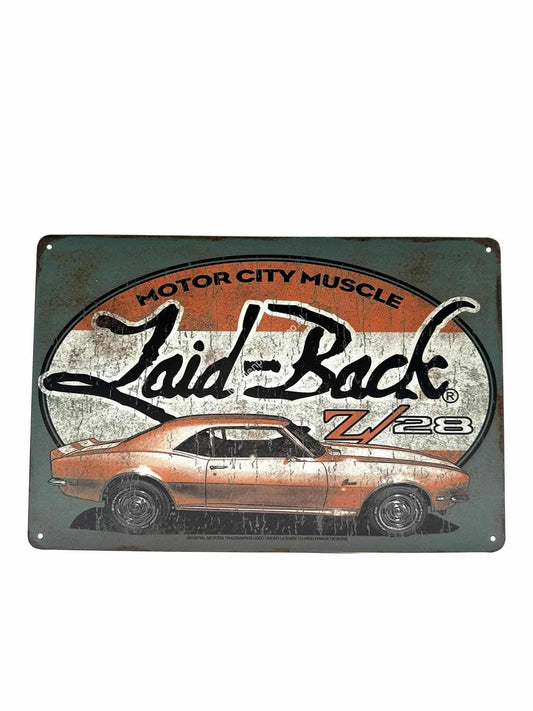 Metal Wall Sign - Motor City Muscle - Laid-Back - Z/28