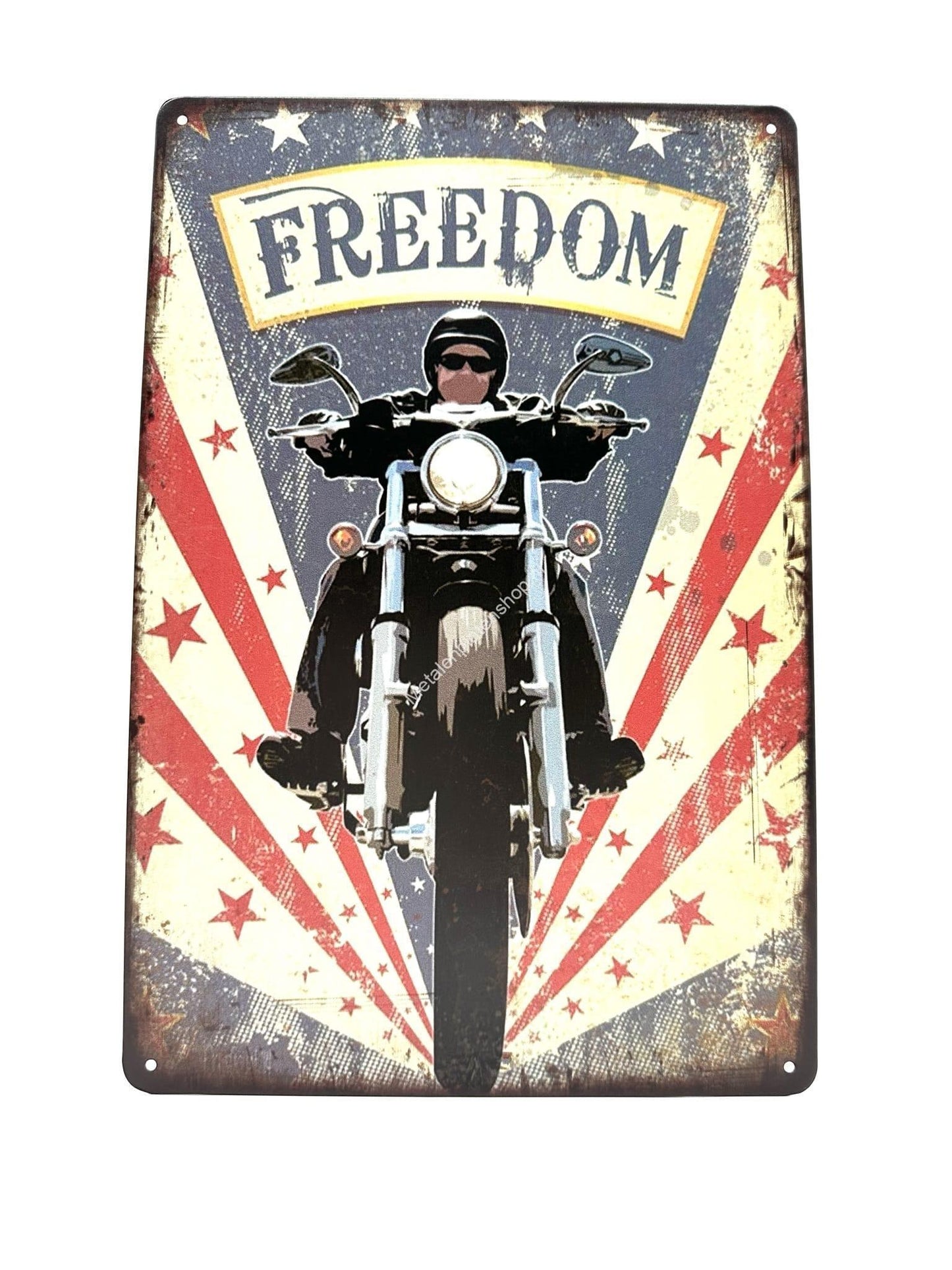 Metalen Wandbord - Amerika - Freedom - Motor