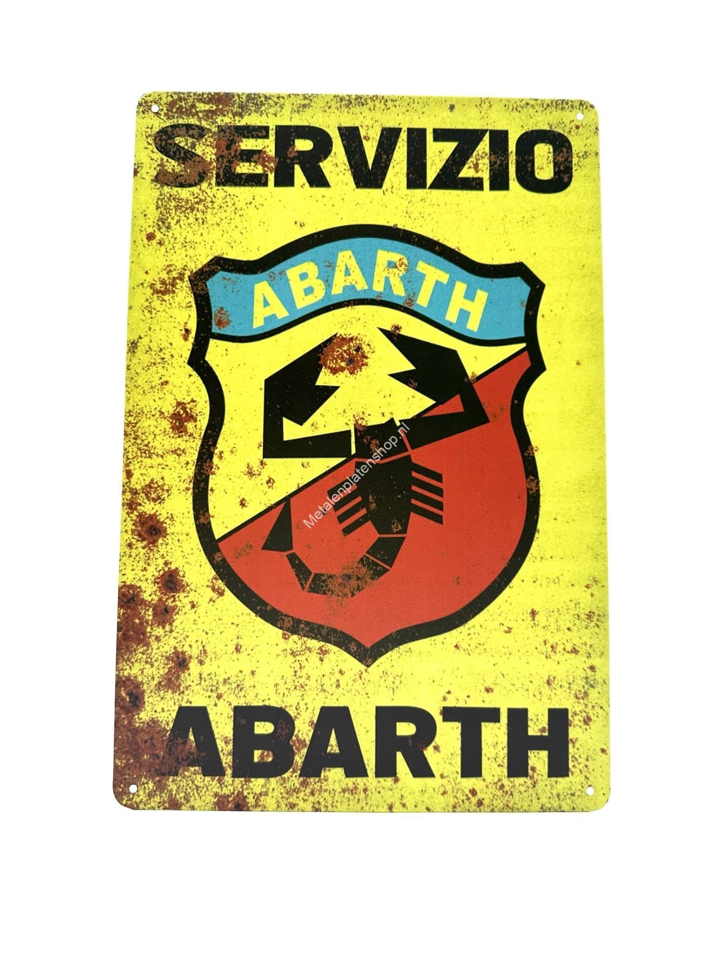 Metalen Wandbord - Servizio Abarth