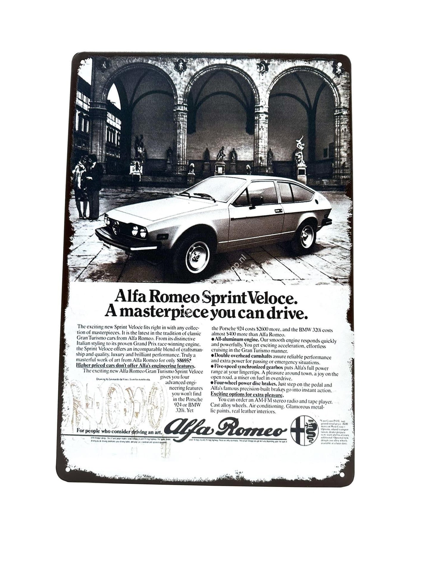 Metal Wall Sign - Alfa Romeo Sprint Veloce