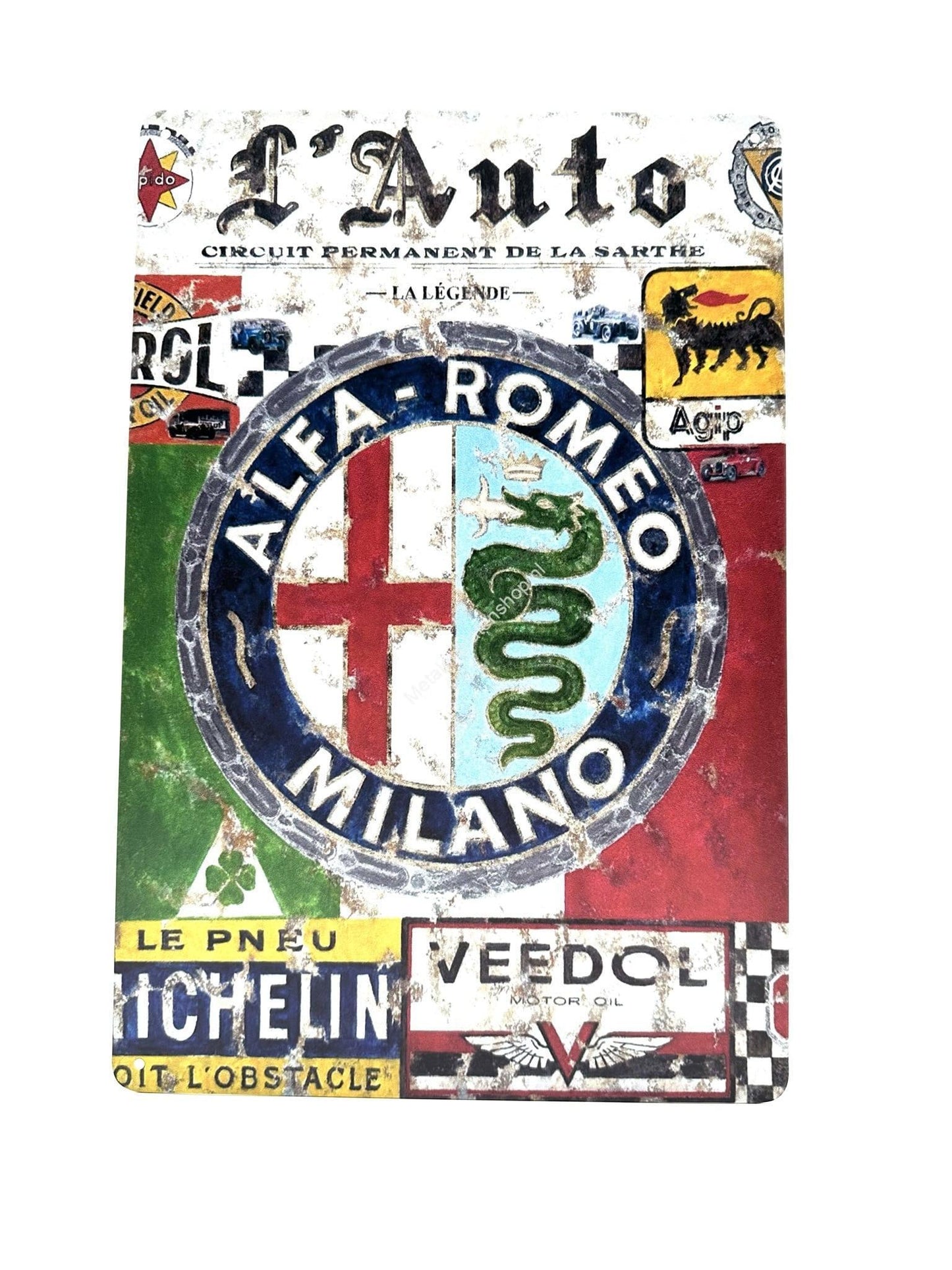 Metal Wall Sign - Alfa Romeo - Circuit Permanent de la Sarthe