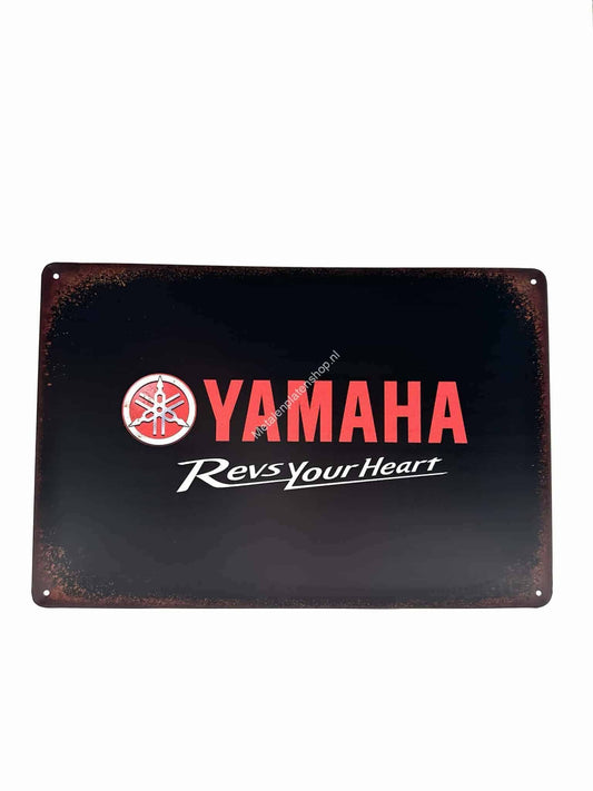 Metalen Wandbord - Yamaha - Revs Your Heart