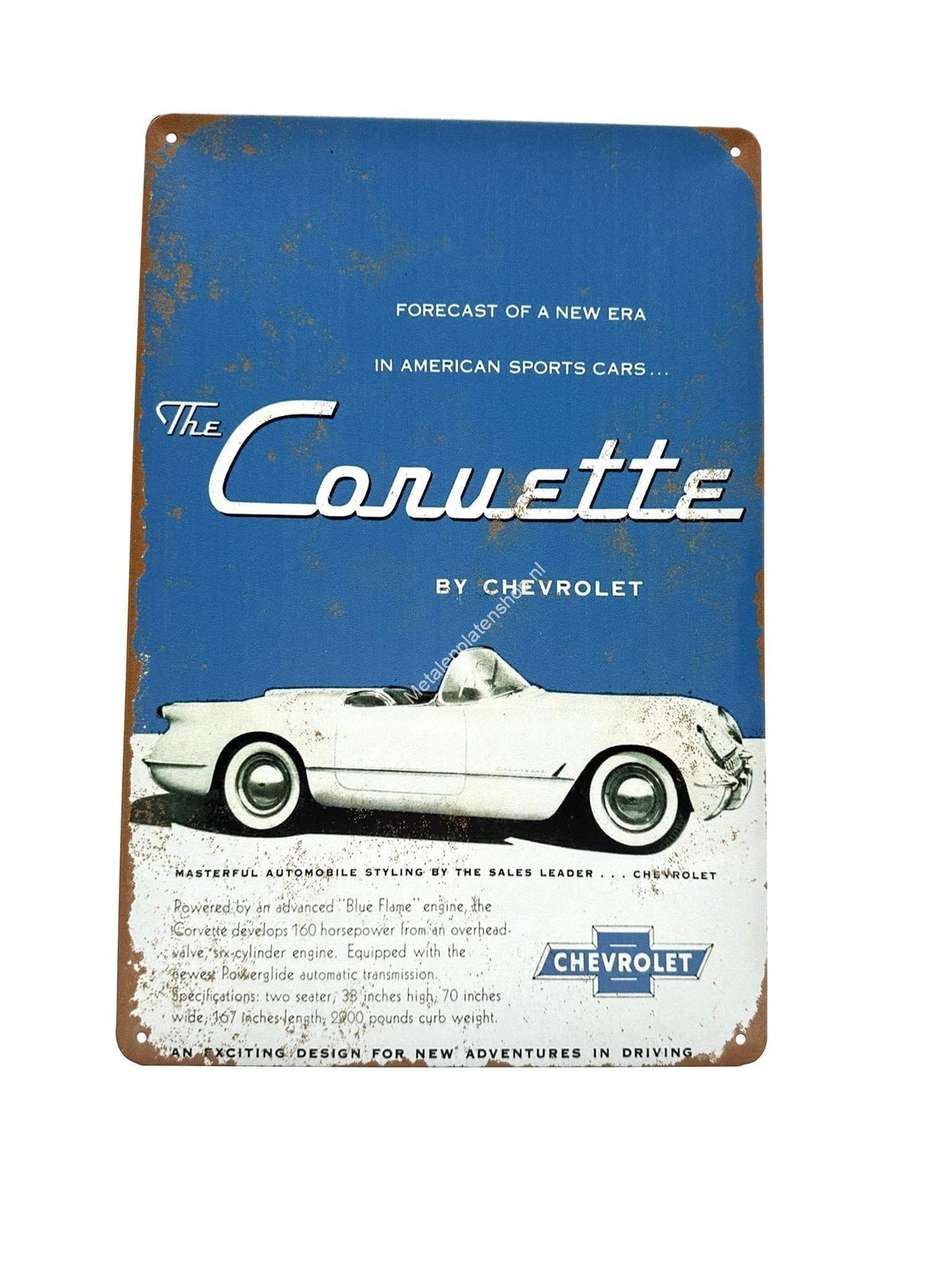 Metal Wall Sign - The Corvette - Forecast of a new era