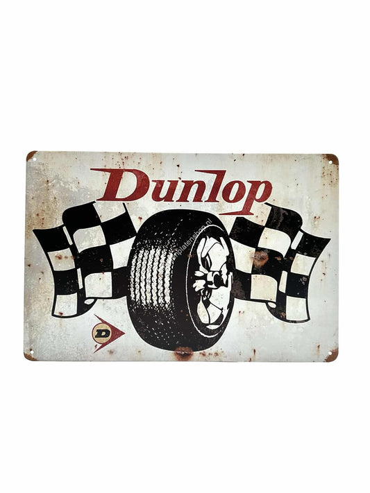 Metalen Wandbord - Dunlop - Finish