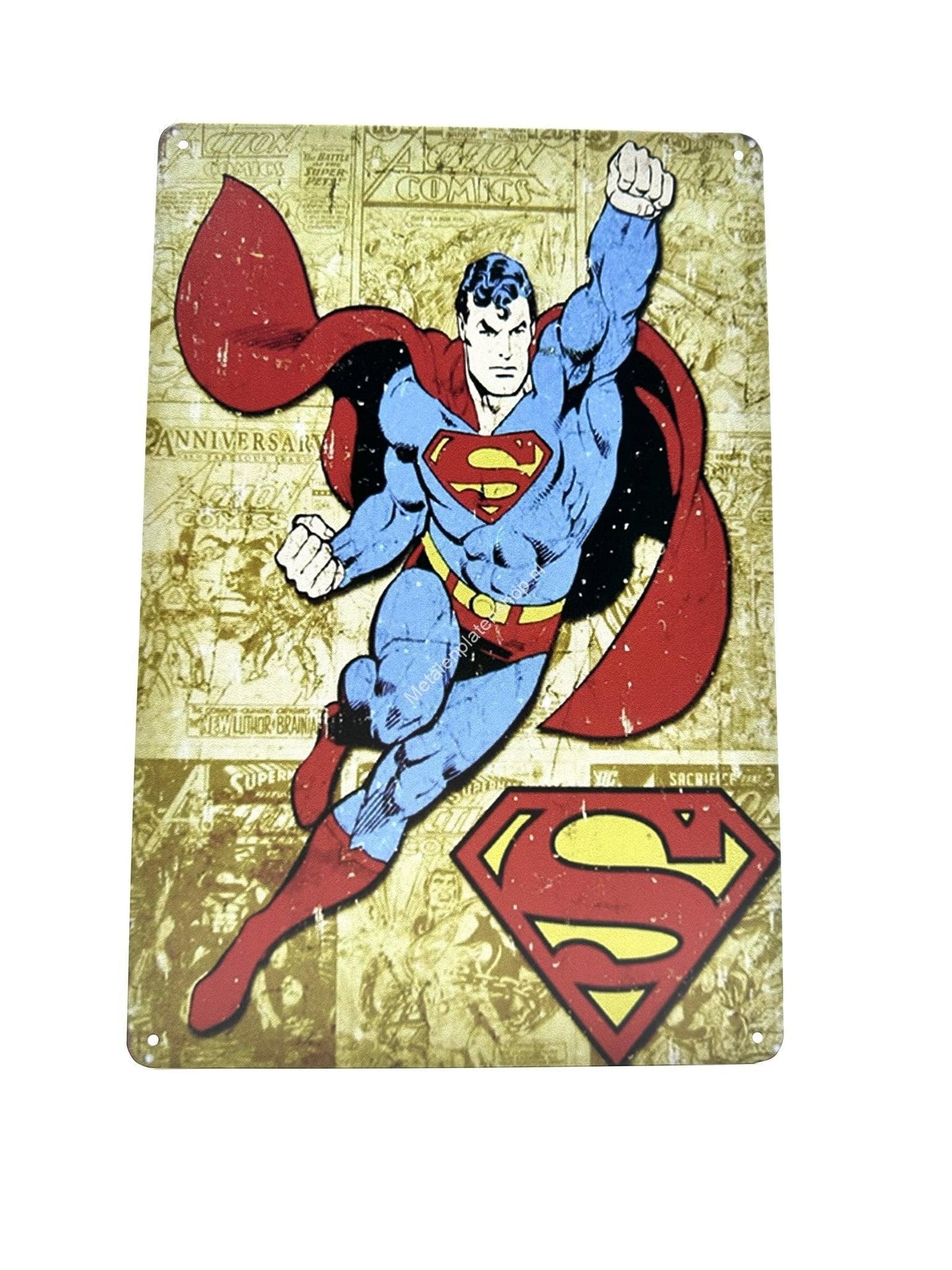 Metalen Wandbord - Superman - Comic