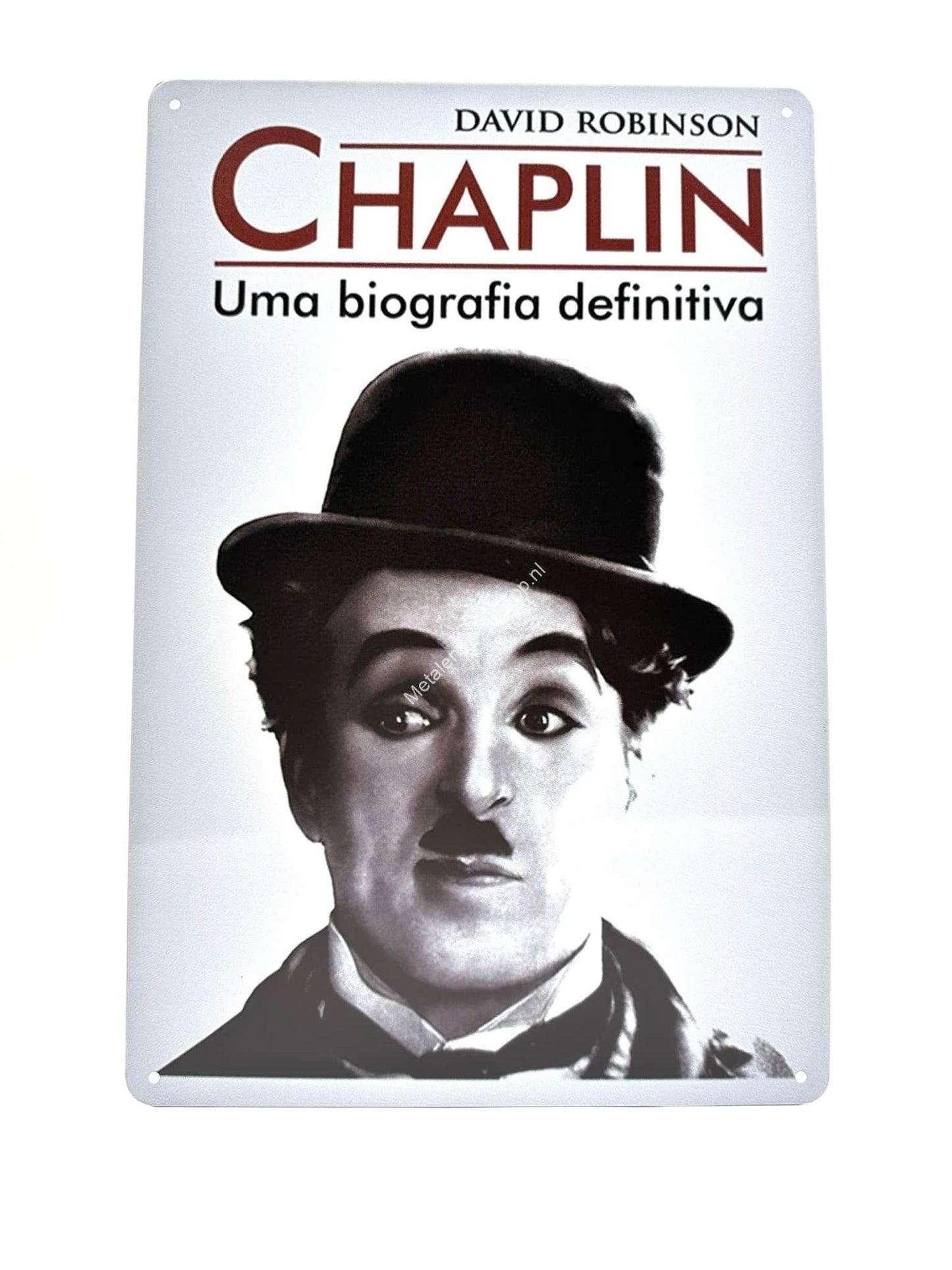 Metal Wall Sign - Charlie Chaplin - Uma biografia definitiva