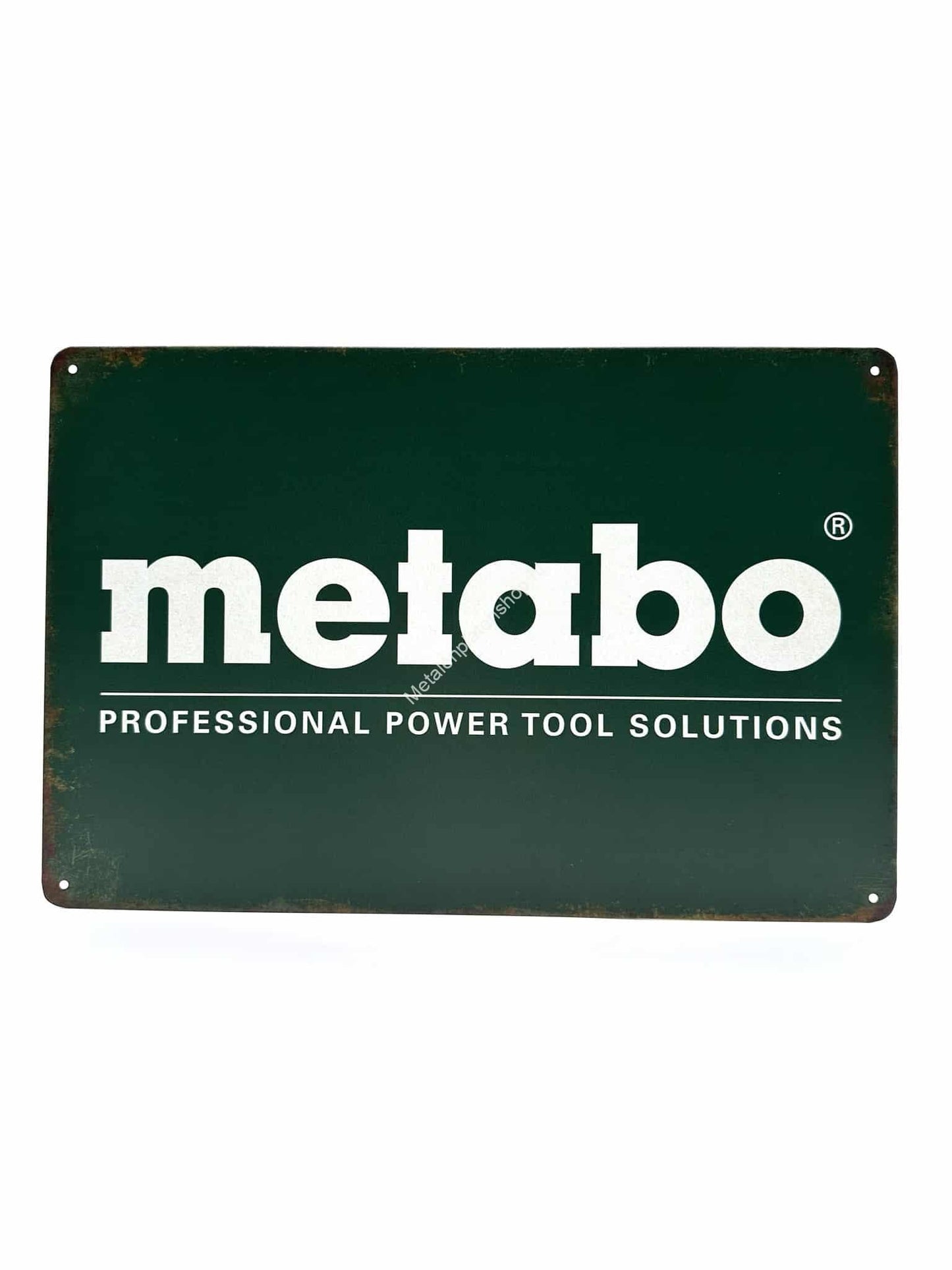 Wandschild aus Metall – Metabo – Professionelle Lösungen für Elektrowerkzeuge