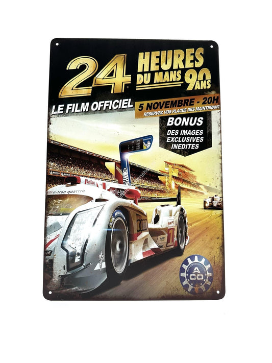 Metal Wall Sign - 24 Heures Du Man - Le Mans