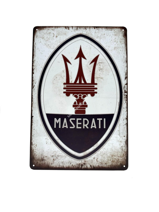 Metal Wall Sign - Maserati