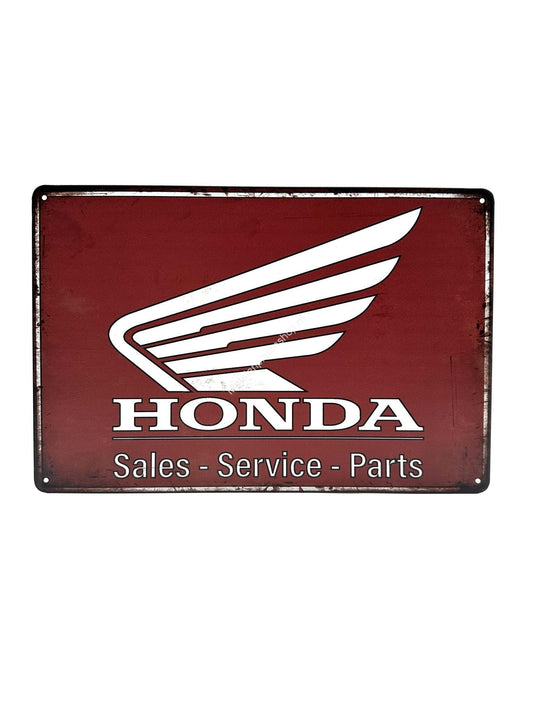 Wandschild aus Metall – Honda – Verkauf – Service – Ersatzteile