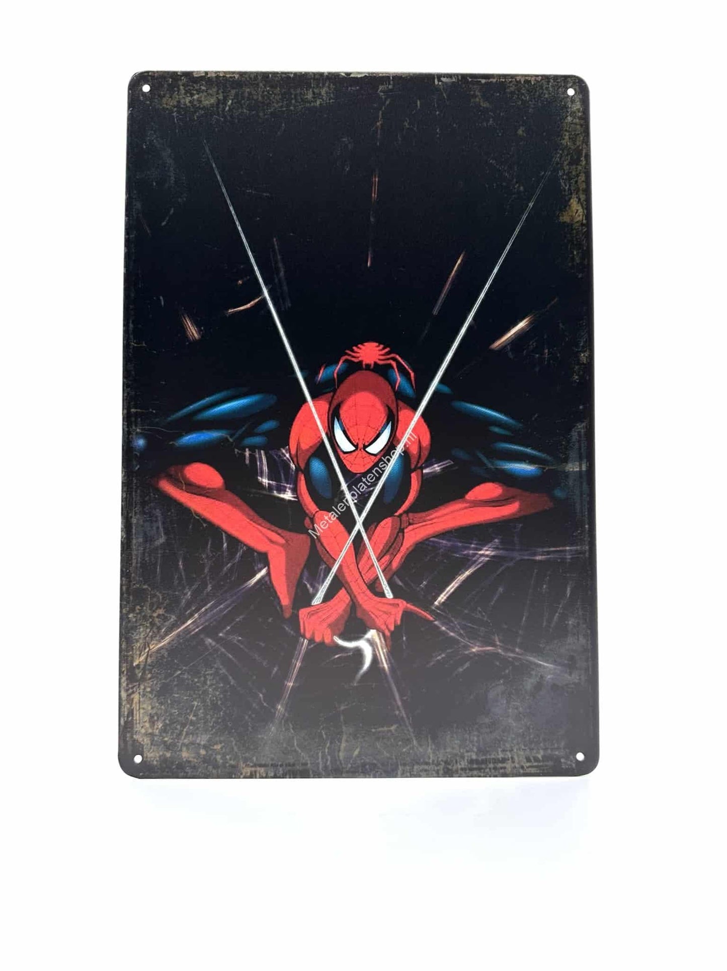 Metalen Wandbord - Spiderman - Web