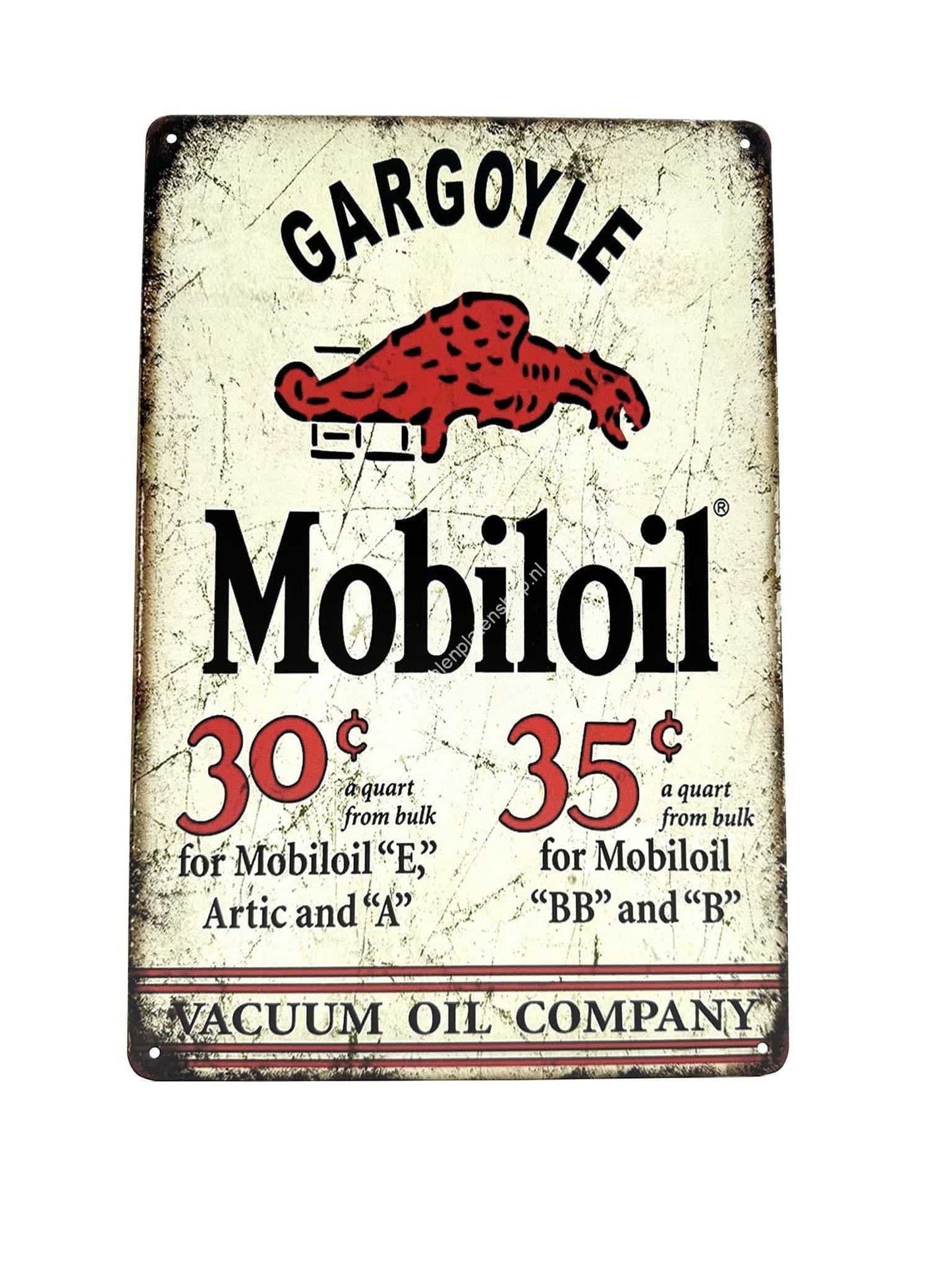 Metalen Wandbord - Gargoyle Mobiloil