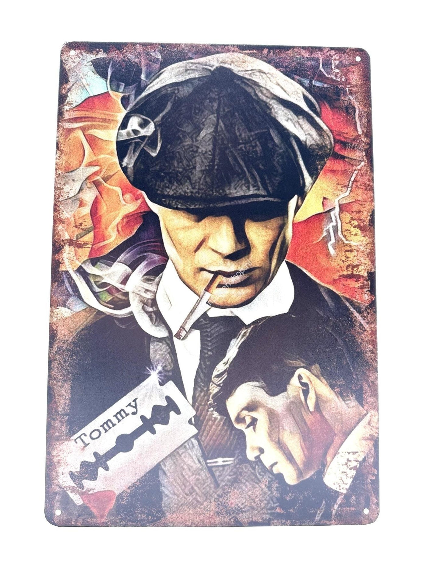 Wandschild aus Metall – Peaky Blinders – Tommy Shelby Cartoon