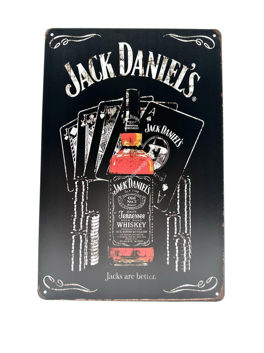 Wandschild aus Metall – Jack Daniels – Jacks are better