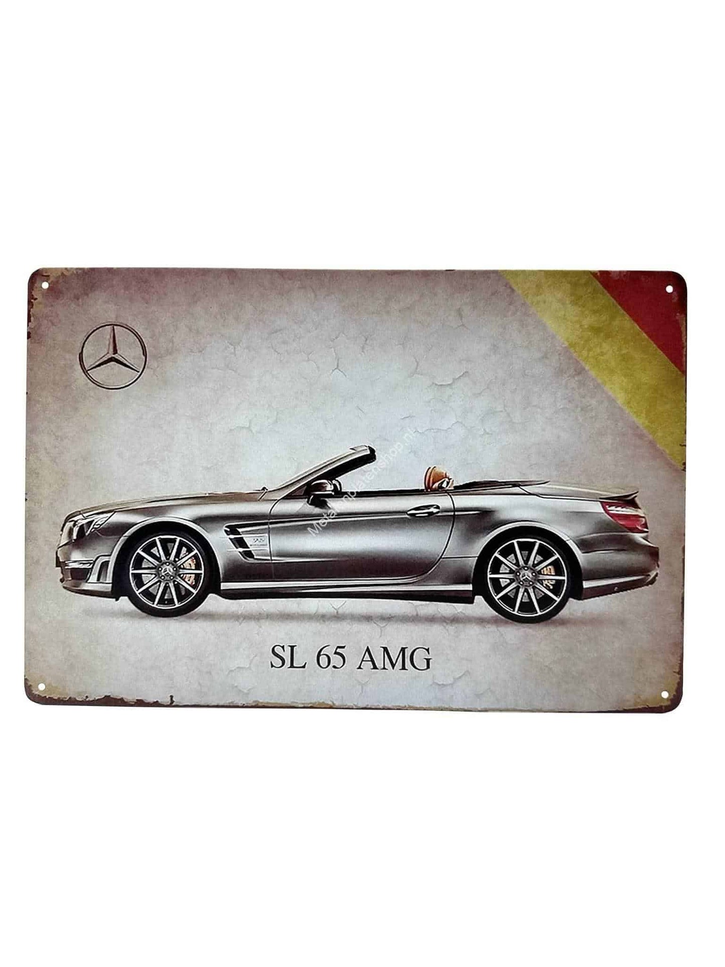 Wandschild aus Metall – Mercedes SL65 AMG