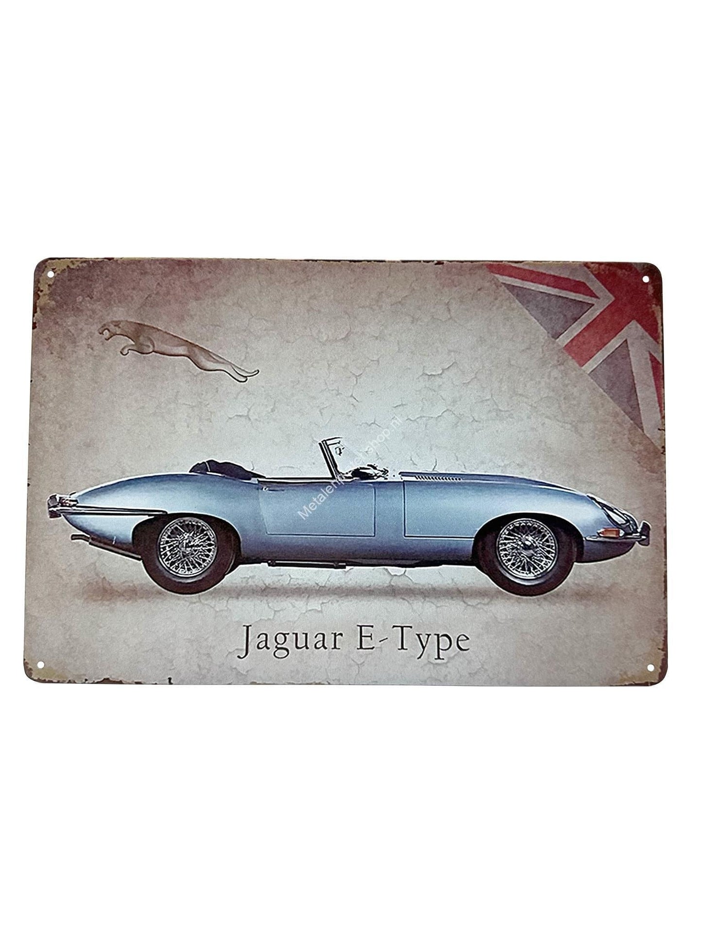 Metalen Wandbord - Jaguar E-Type