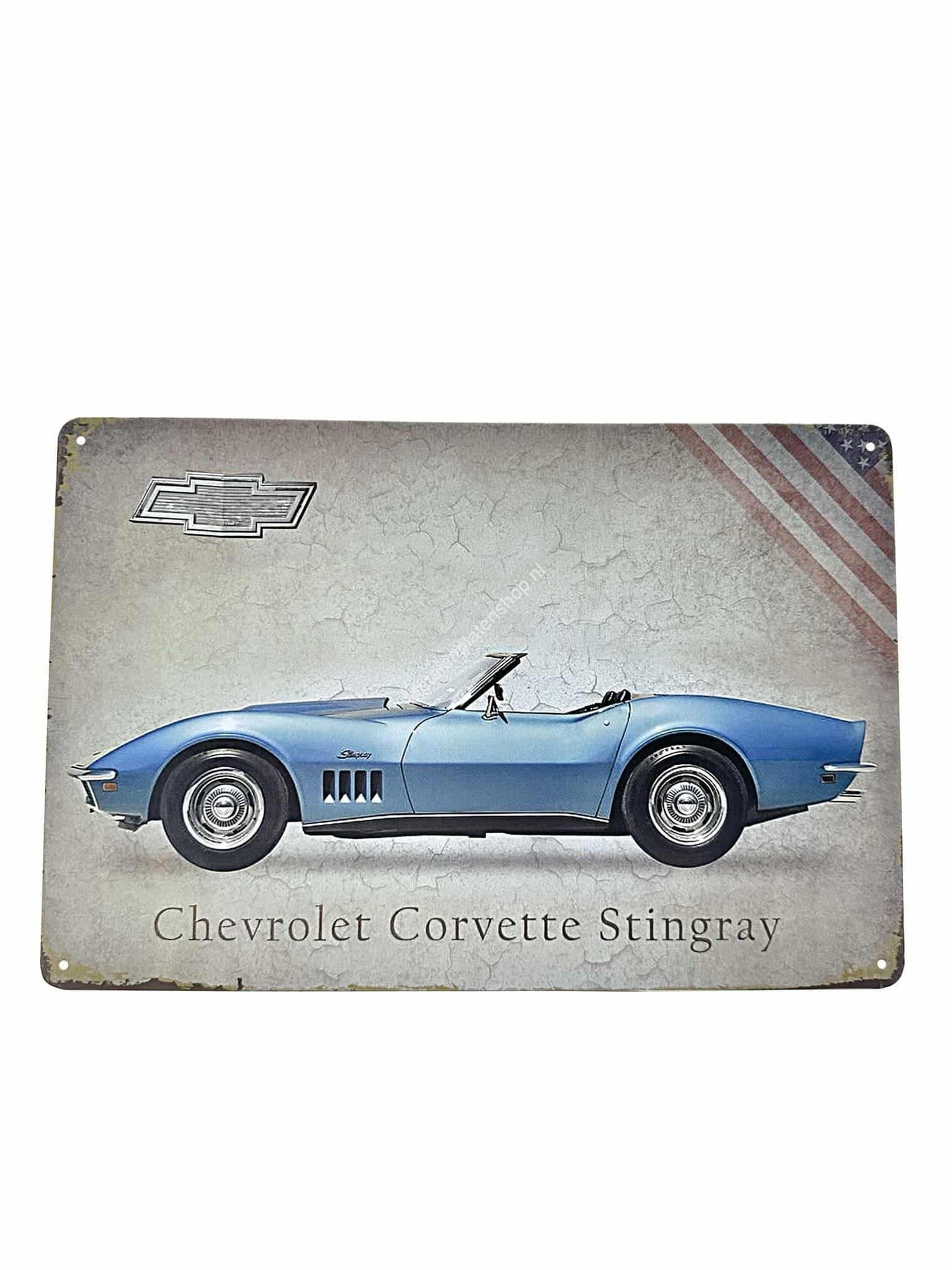 Metalen Wandbord - Chevrolet Corvette Stingray