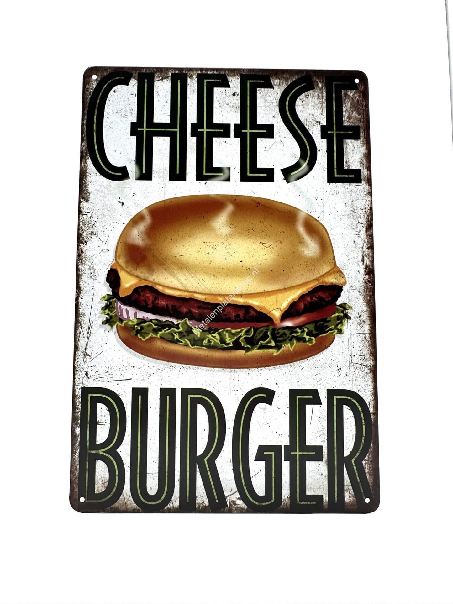 Metal Wall Sign - Cheese Burger