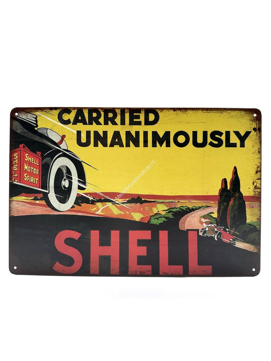 Metalen Wandbord - Carried Unanimously - Shell