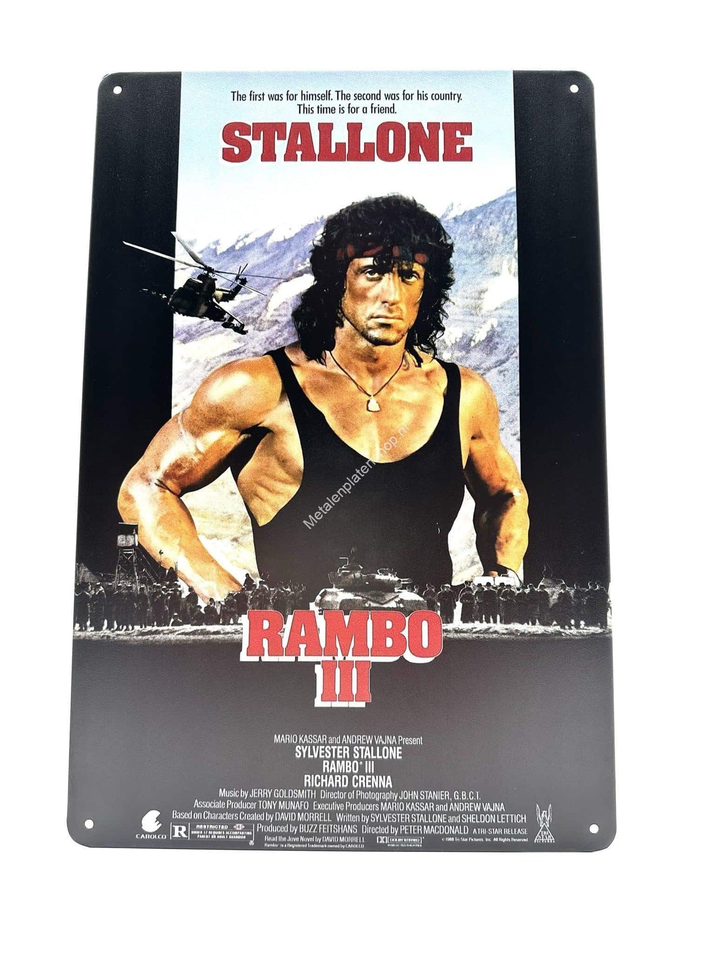 Metal Wall Sign - Rambo III