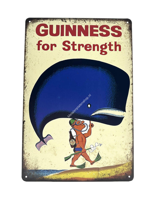 Wandschild aus Metall – Guinness für Stärke