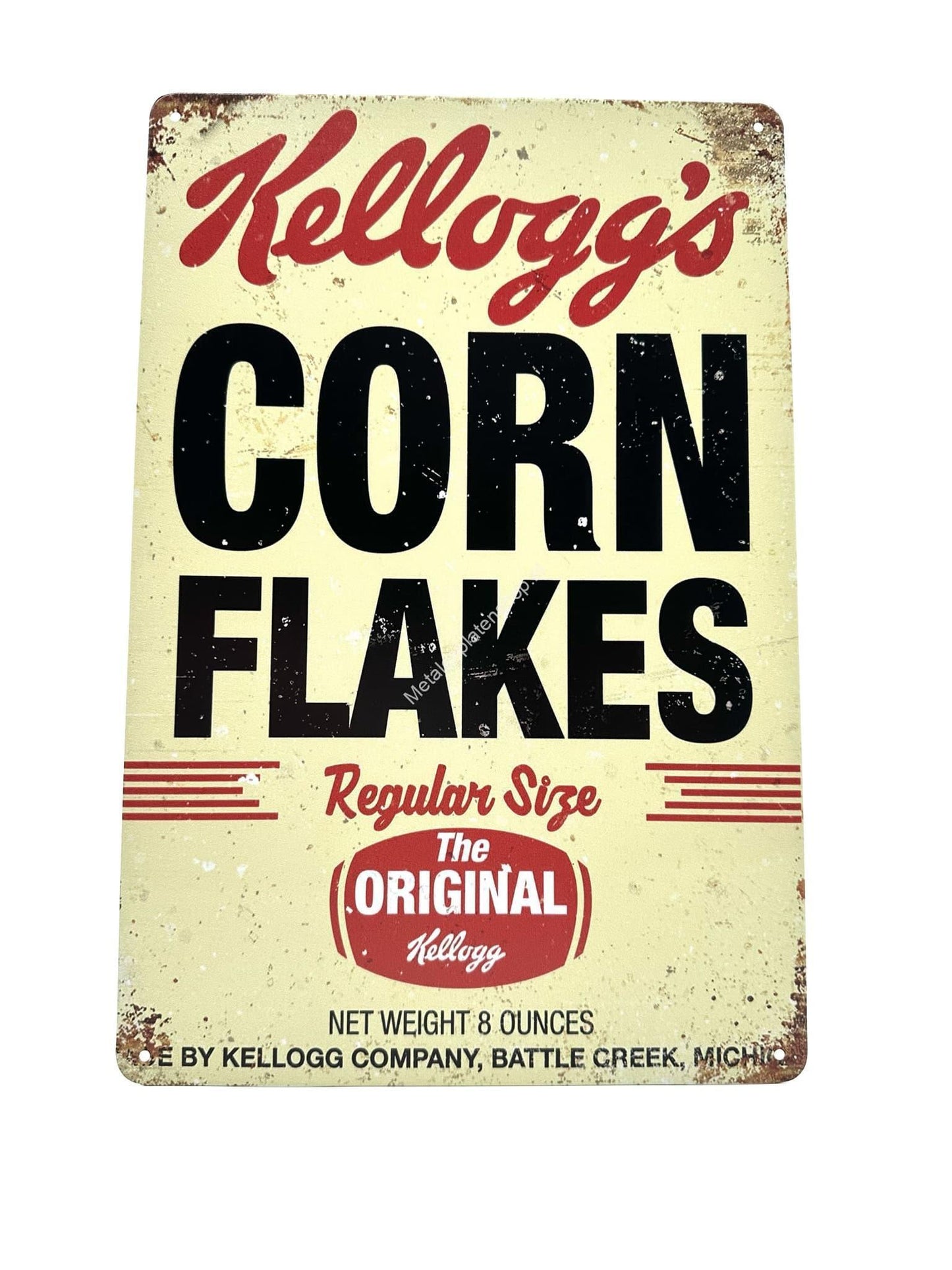 Metalen Wandbord - Kelloggs - Corn Flakes