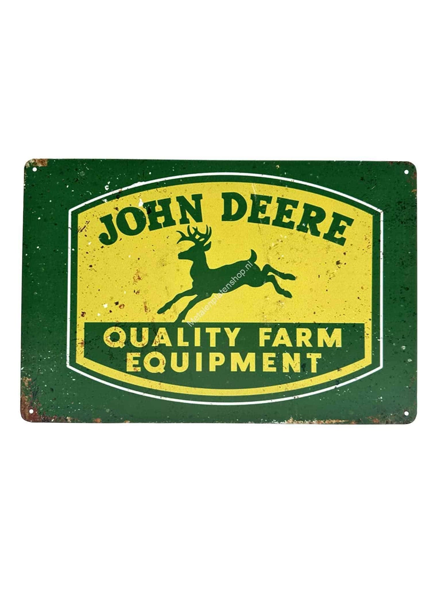 Wandschild aus Metall – John Deere – hochwertige Landmaschinen