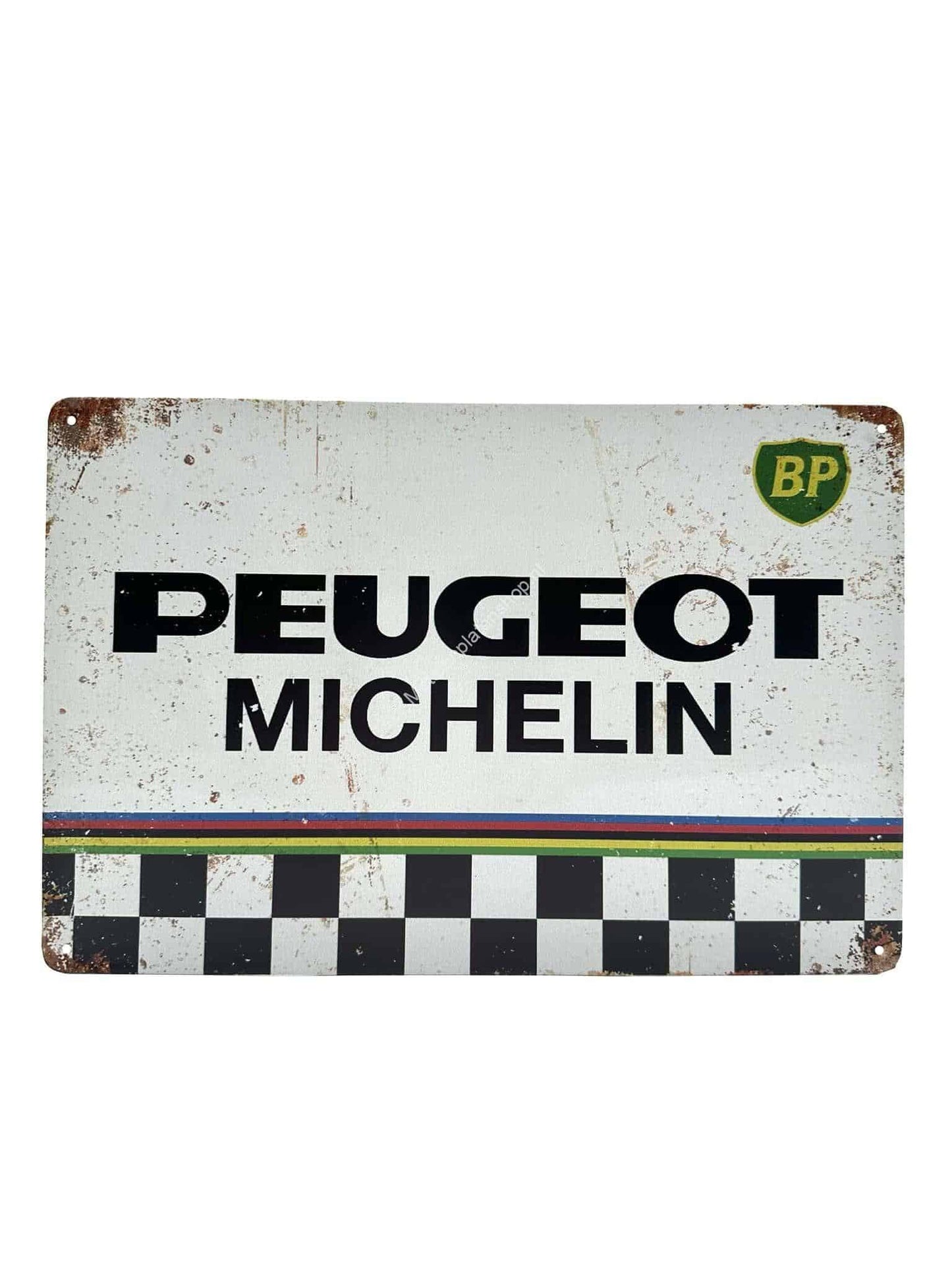 Metalen Wandbord - Peugeot Michelin - BP