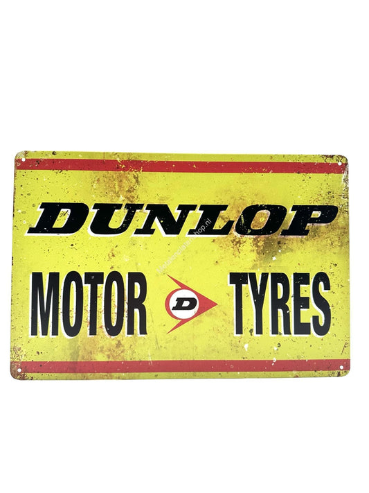 Wandschild aus Metall – DUNLOP – Motor – Reifen