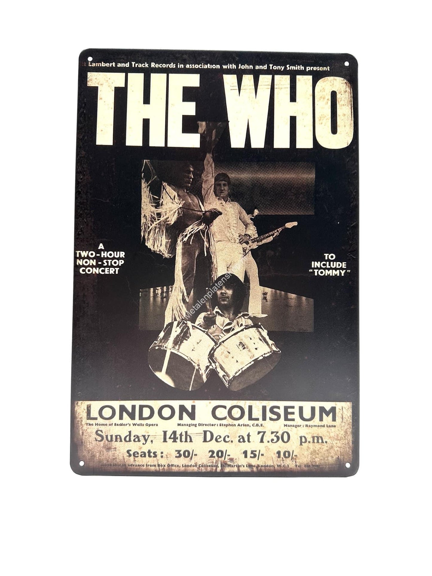 Metalen Wandbord - The Who - Poster - London Coliseum