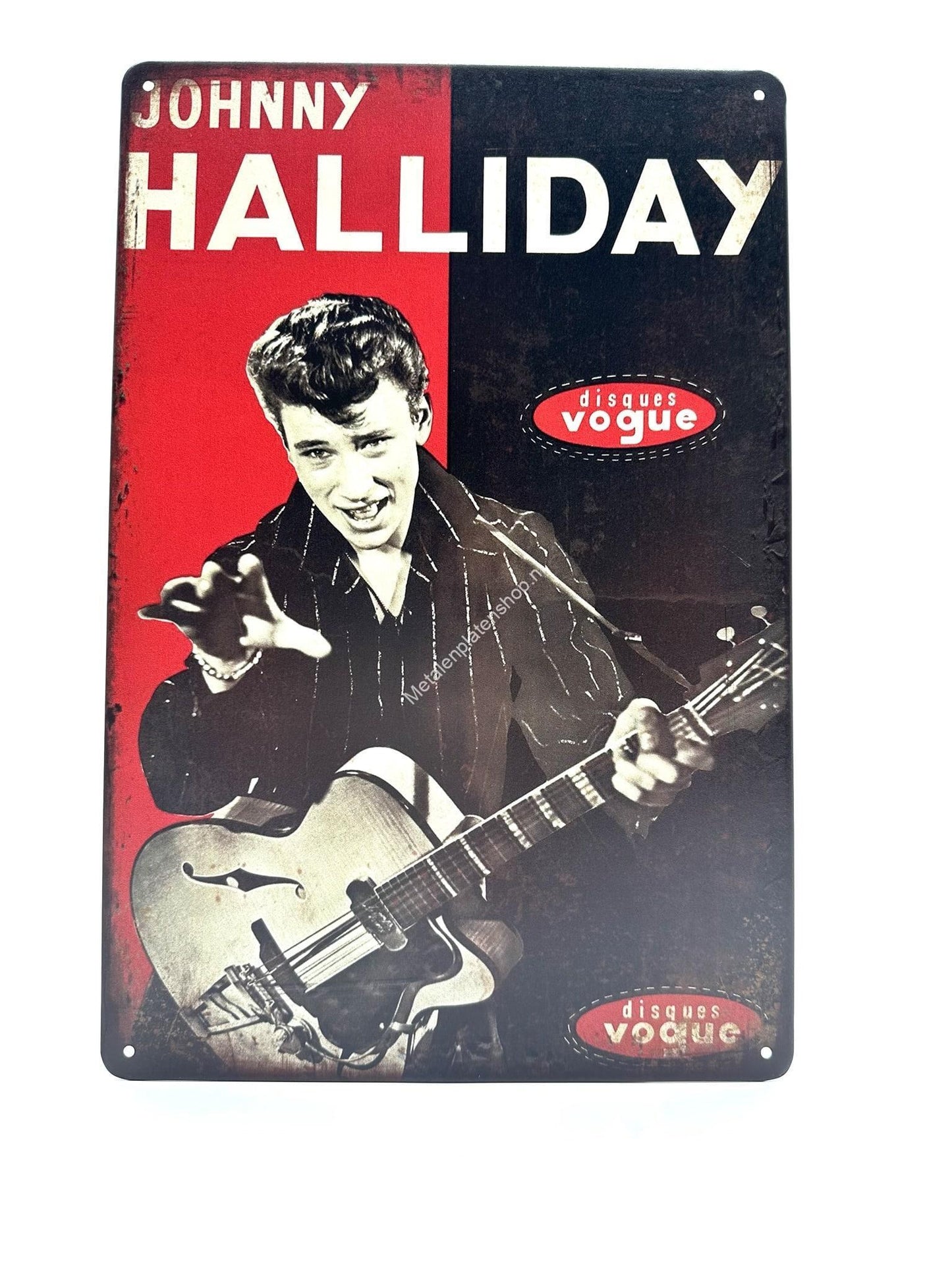 Metal Wall Sign - Johnny Halliday