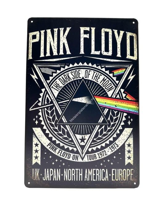 Metal Wall Sign - Pink Floyd - On Tour - 1972-1973