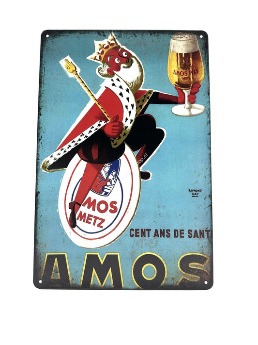 Metalen Wandbord - AMOS - Beer