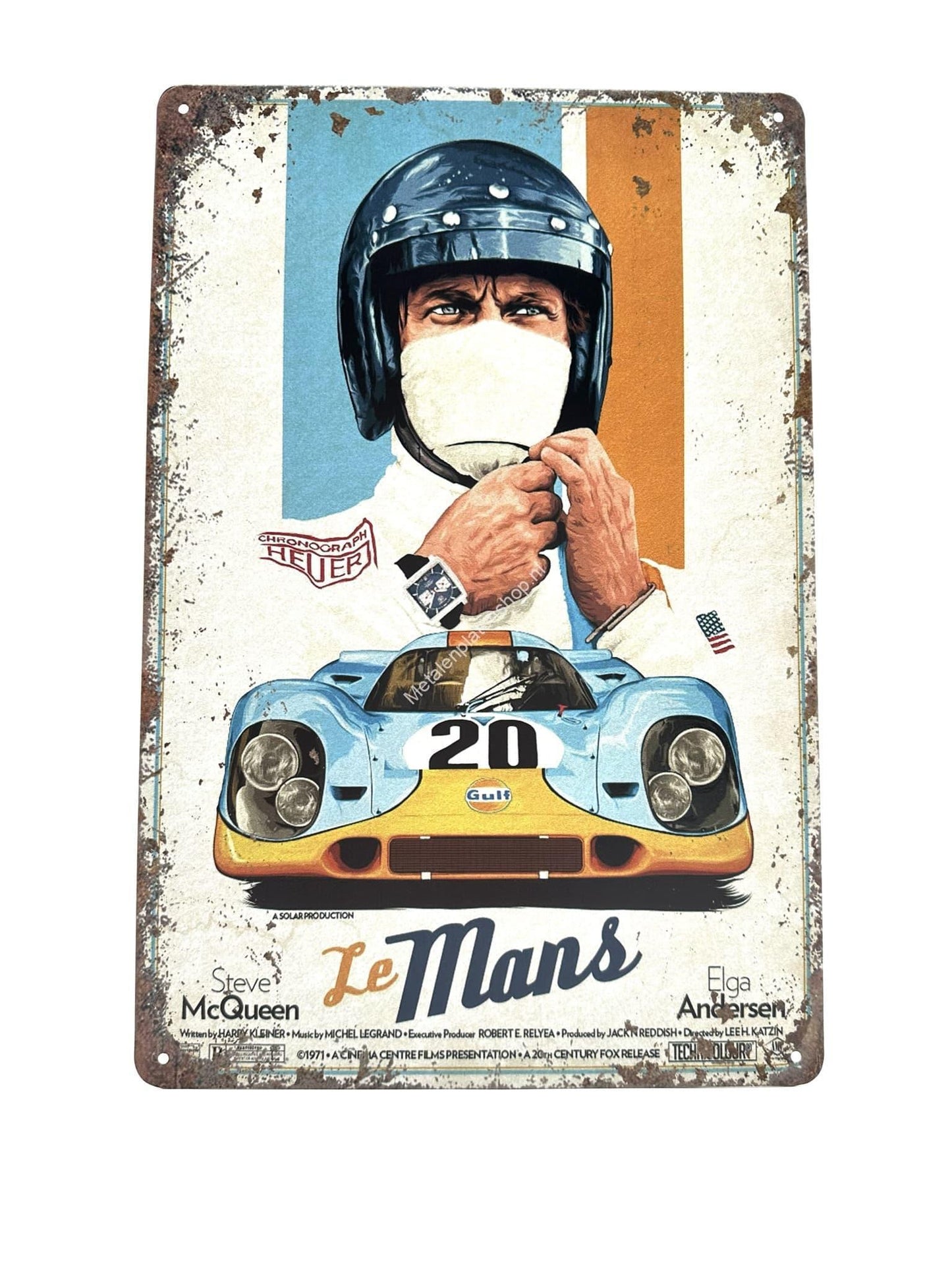 Metal Wall Sign - LeMans - Steve McQueen