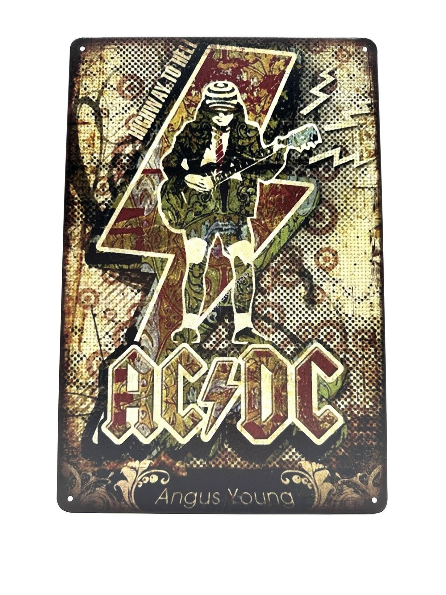 Metallwandschild – AC/DC – Angus Young