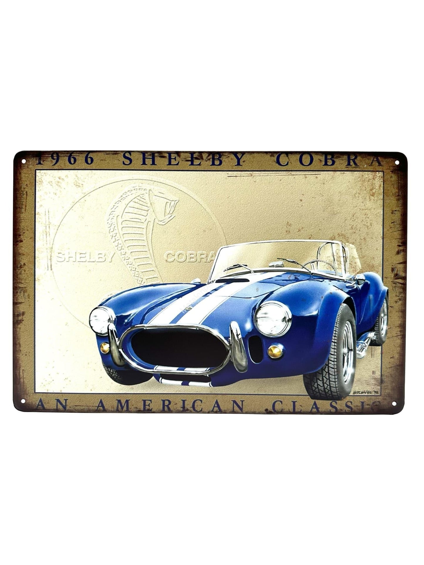 Metalen Wandbord - 1966 Shelby Cobra