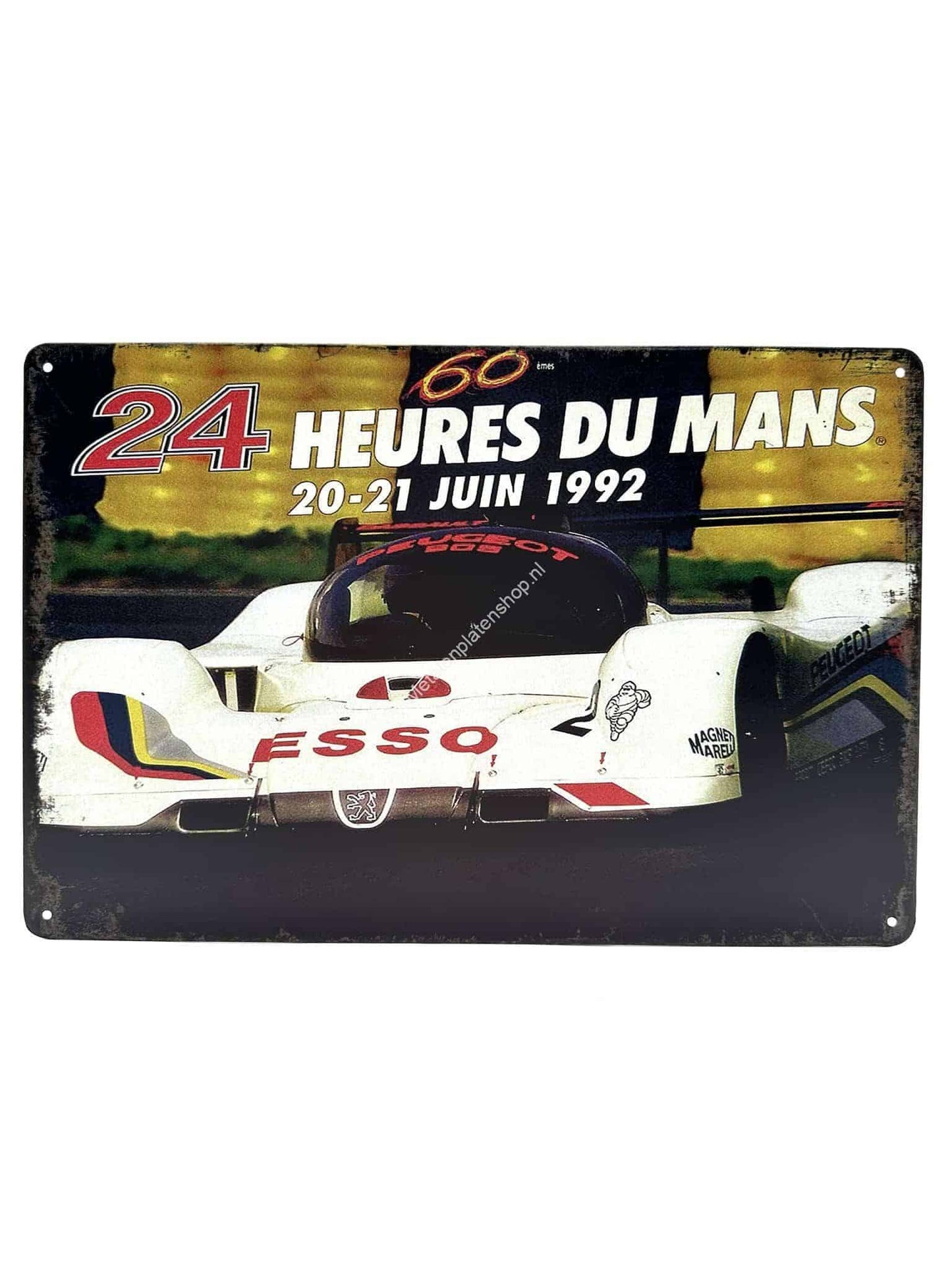 Metal Wall Sign - 24 Heures du Mans - 1992