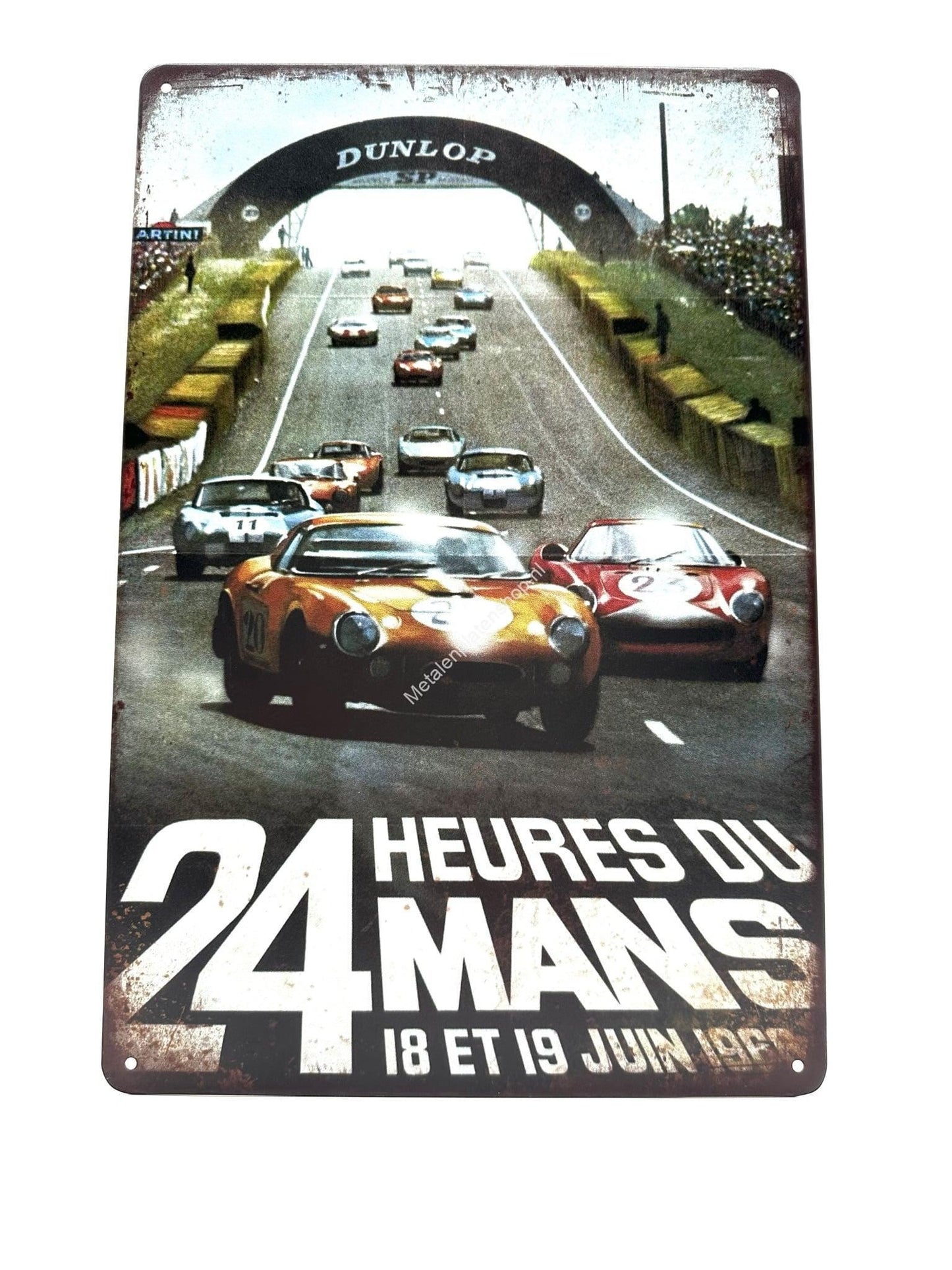 Metalen Wandbord - 24 Heures du Mans - 1966