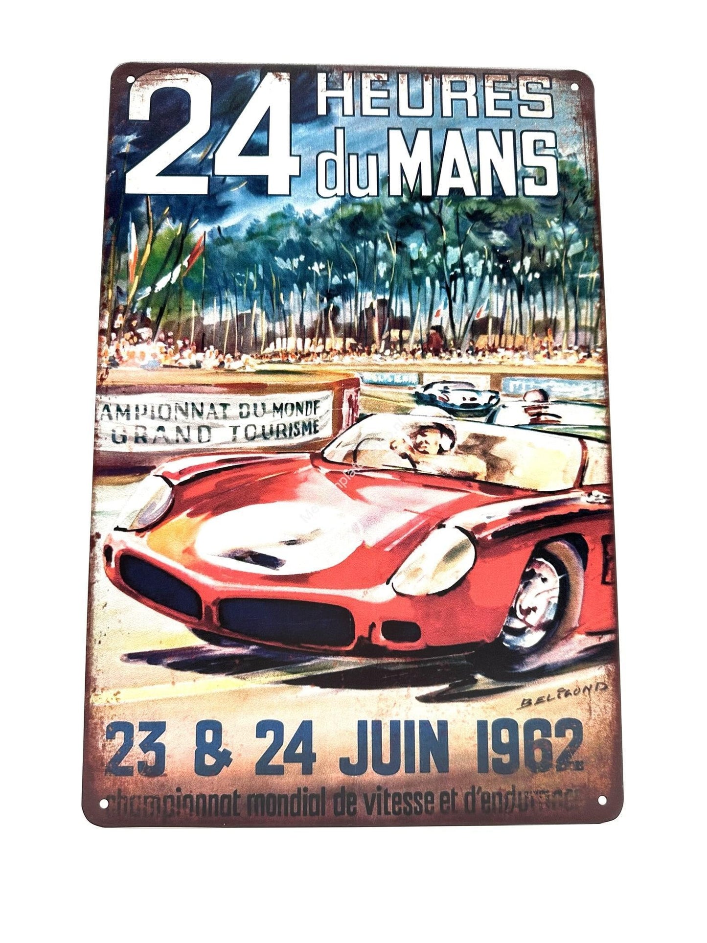 Metalen Wandbord - 24 Heures du Mans - 1962