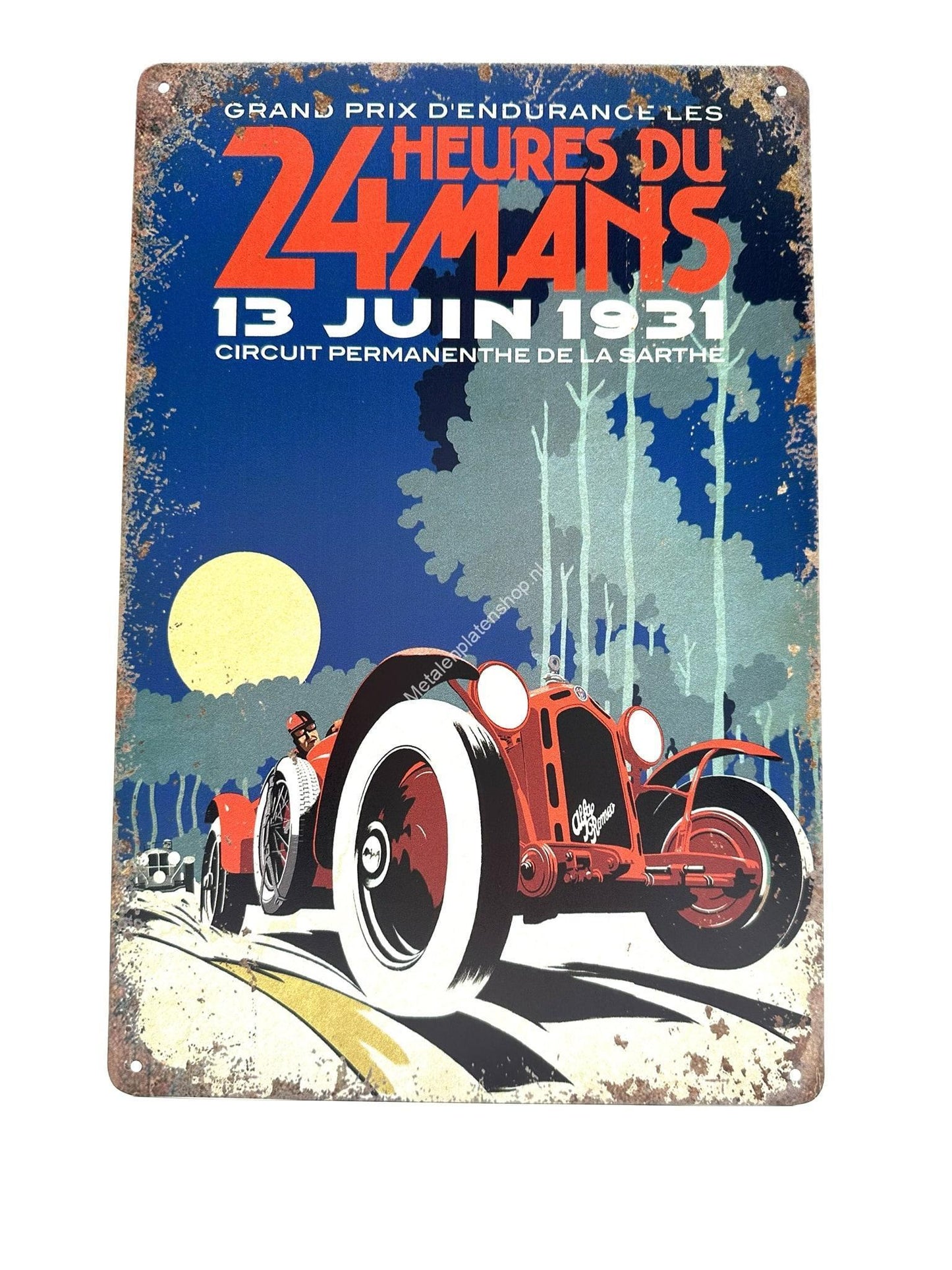 Metalen Wandbord - 24 Heures du Mans - 1931