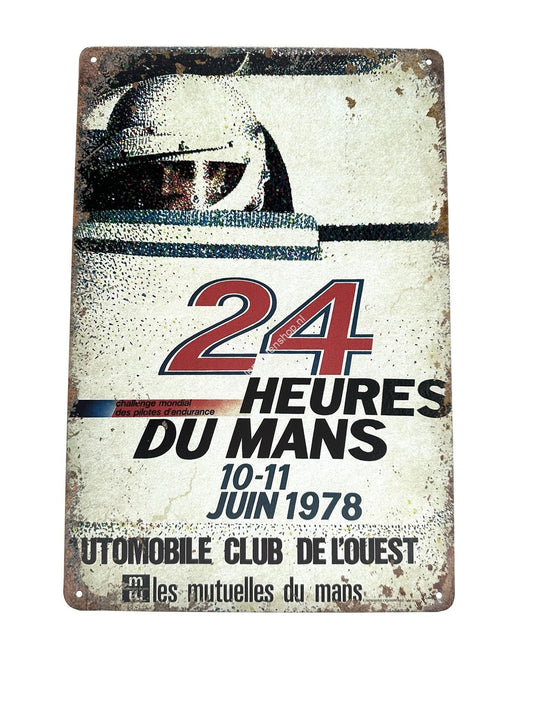 Metalen Wandbord - 24 Heures du Mans - 1978