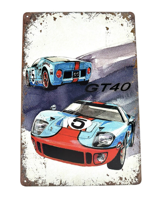 Metallwandschild - GT40