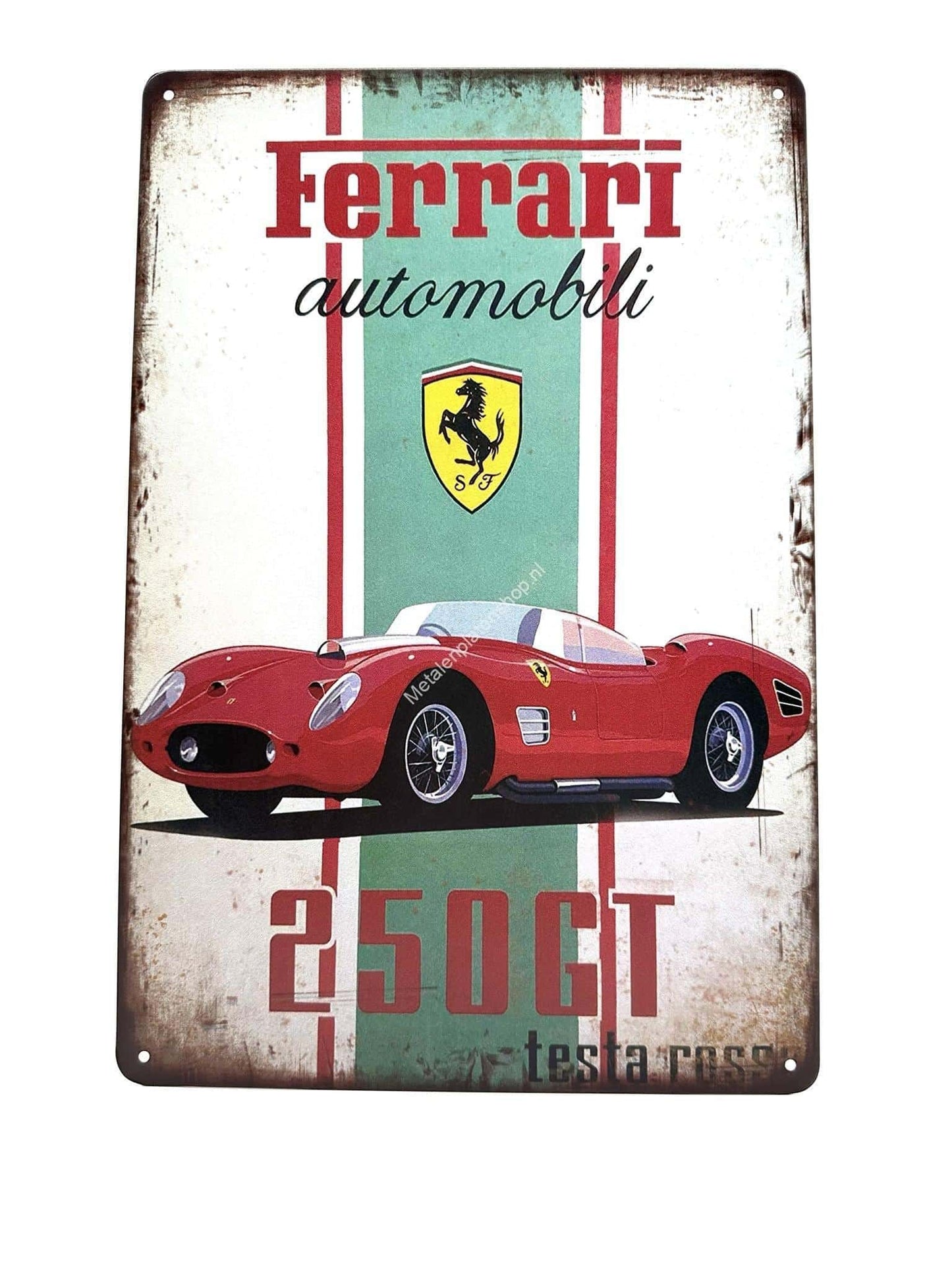 Metalen Wandbord - Ferrari Automobili - 250GT - Testa Rossa