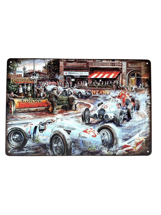 Metal Wall Sign - Old Timer - Auto Race